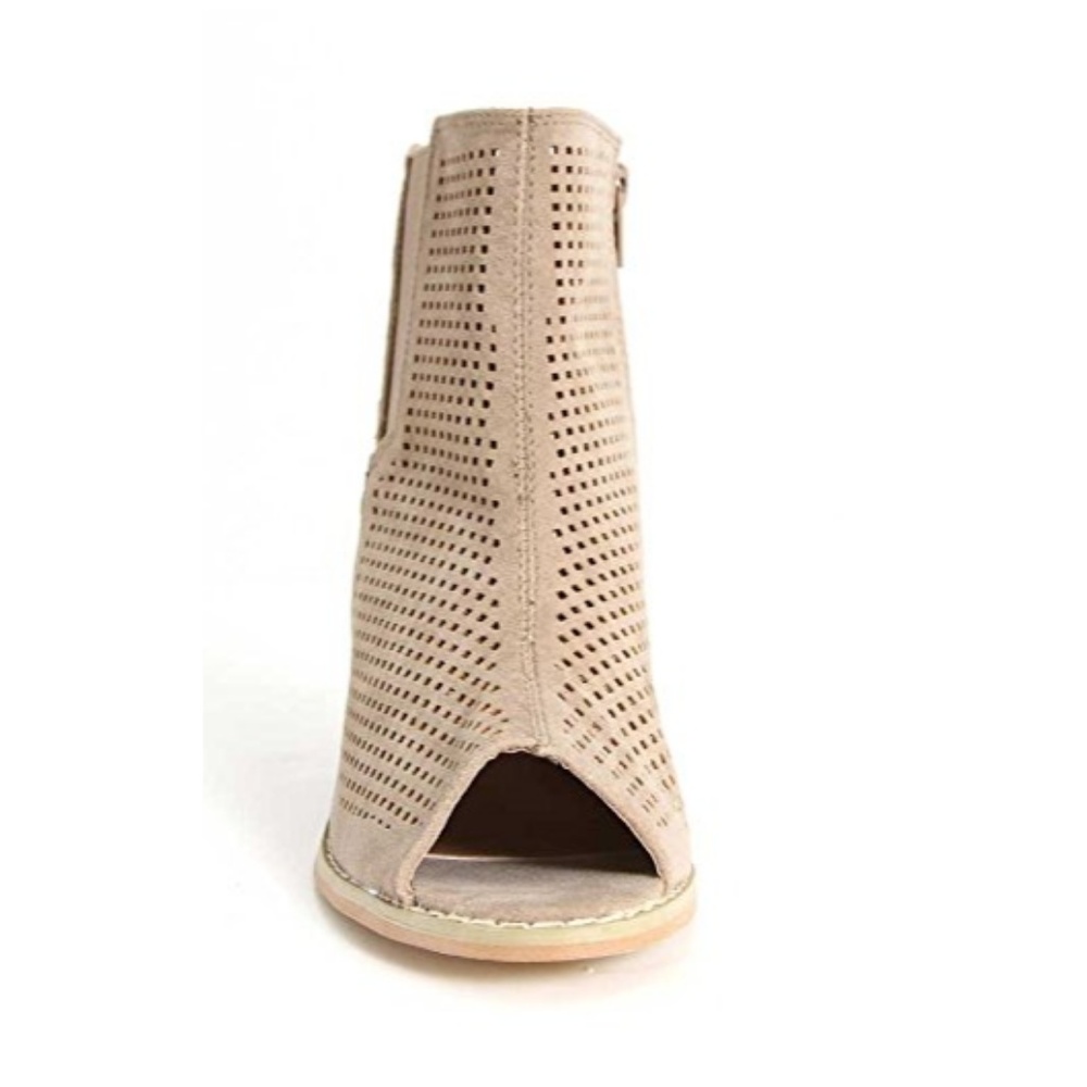 šHpšWomen's Perforated Peep-Toe Bootie - Picture 2 of 4